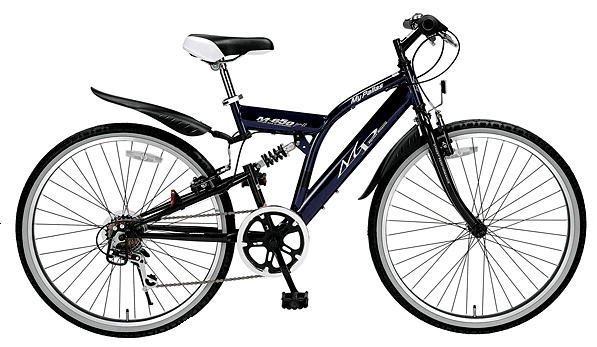マイパラス 26インチ自転車 クロスバイク26・6段ギア・リアサス M-650 タイプ2 MTB26・6SP ネイビー