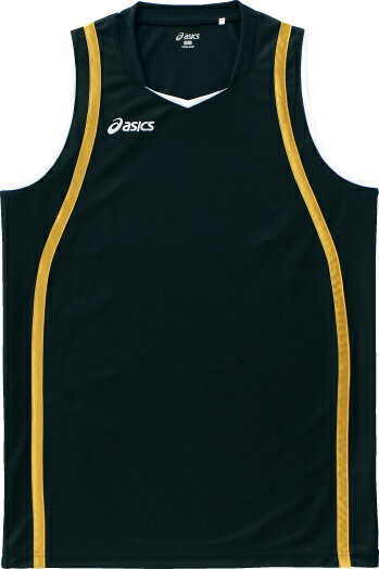 アシックス バスケットボール ゲームシャツ XB1352 ユニセックス ブラック/マスタード