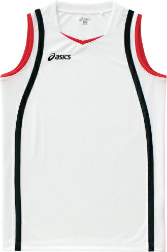 アシックス バスケットボール レディース Wsゲームシャツ XB2352 ホワイト/ブラック