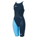 【送料無料】水着スイミングウエア レーザーレーサー【在庫僅少】Speedo スピード FASTSKIN LZR RACER ELITE2 オープンバックニースキンV2 レディース SD44H01 ネイビー/ターコイズ