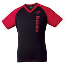 Nittaku ニッタク 卓球ウエア VNT-III3 Vネック Tシャツ-III 半袖 男女兼用 NX2073 20 レッド