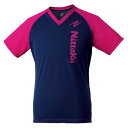 Nittaku ニッタク 卓球ウエア VNT-III3 Vネック Tシャツ-III 半袖 男女兼用 NX2073 21 ピンク
