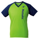 Nittaku ニッタク 卓球ウエア VNT-III3 Vネック Tシャツ-III 半袖 男女兼用 NX2073 41 ライトグリーン