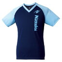 Nittaku ニッタク 卓球ウエア VNT-III3 Vネック Tシャツ-III 半袖 男女兼用 NX2073 09 ブルー