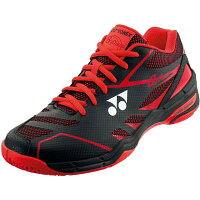 YONEX【ヨネックス】バドミントン シューズ POWER CUSHION 830MD パワークッション830ミッド SHB830MD-187　ブラック/レッドの画像