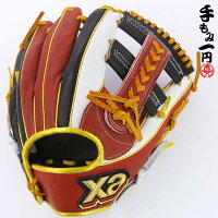 内野×外野 複数ポジションに適応するグラブ。 ザナックス 軟式グローブ ザナパワー 内野手用 外野手用 兼用 右投げ 野球 グローブ グラブ 軟式 一般 軟式グラブ xanax brg-5819s-r94901の画像