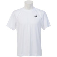 ASICS (アシックス) バレーボール 半袖プラクティスシャツ ハンソデTシヤツ ホワイトXブラツク EZO931.0190の画像