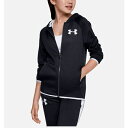 UNDER ARMOUR (A [A[}[) WjAX|[cEFA XEFbg 19F UA ARMOUR FLEECE FULL ZIP K[Y BLK WHT 1325452 002