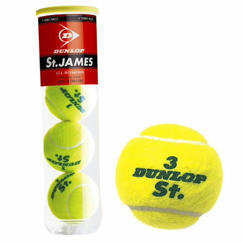 【送料無料】DUNLOP（ダンロップ） テニスボール 硬式 セント ジェームス 60球 DSTJAMESA4CS60
