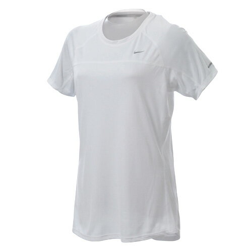 NIKE（ナイキ） ランニングアパレル レディース DRI−FIT マイラーS／Sトップ ホワイト／ホワイト 405405 100