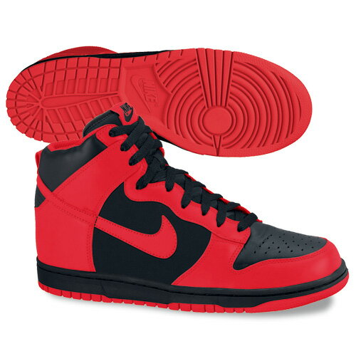 【送料無料】NIKE（ナイキ） カジュアルシューズ メンズ ダンク HIGH 08 ブラック／レッド 2012春夏 317982 038