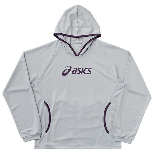 asics（アシックス） バレーボールウェア レディース W’SプラクティスパーカLS ミディアムシルバー／Dパープル XW6192 1164