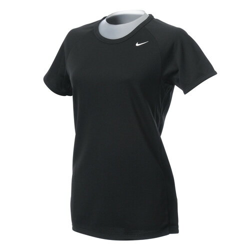 【セール】NIKE（ナイキ） トレーニングアパレル レディース DRI−FIT クローズドホールメッシュ S／S Tシャツ ブラック 467834 010