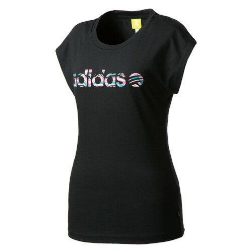 adidas（アディダス） トレーニングアパレル レディース グラフィックTシャツ ブラック TS228 W40277