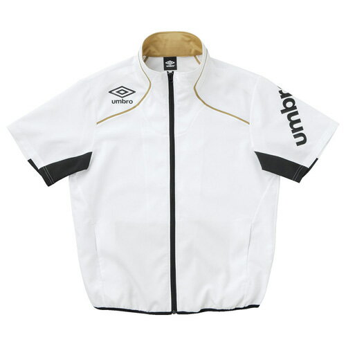 UMBRO（アンブロ） トレーニングアパレル メンズ ドライクロス半袖ジャケット ホワイト／ブラック／ゴールド 2012 UCS4246 WHT