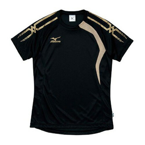 MIZUNO（ミズノ） トレーニングアパレル メンズ ゼロスタイルTシャツ ブラック／ゴールド A60TF-20395