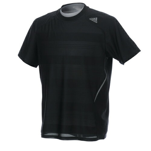 adidas（アディダス） トレーニングアパレル メンズ 365 エンジニアードボーダーS／S Tシャツ ブラック 2012 X48478