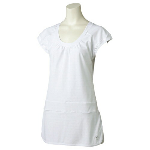 asics（アシックス） ランニングアパレル レディース ショートスリーブTシャツ AYドットチュニック ホワイト 2012 CFS17E 01