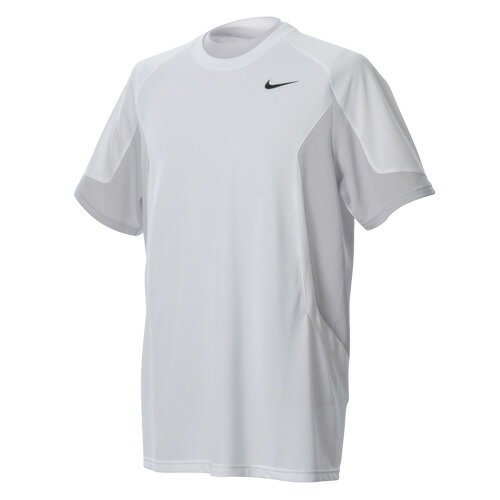 【セール】NIKE（ナイキ） トレーニングアパレル メンズ Tシャツ チームDRI−FIT S／Sカラーブロックトップ ホワイト／グレー 2012 477531 100