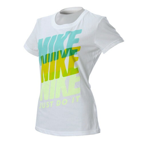 NIKE（ナイキ） トレーニングアパレル レディース DRI−FIT NIKEリピート S／S Tシャツ ホワイト／ダークグレー 466724 100