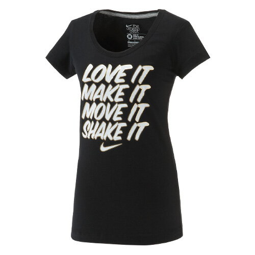 NIKE（ナイキ） トレーニングアパレル レディース ラブ イット グラフィックTシャツ ブラック／グレー 459691 010