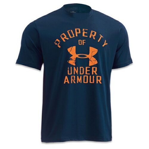 UNDER ARMOUR（アンダーアーマー） ヒートギア メンズ 半袖Tシャツ UA テックHGグラフィックSS PROPERTY ネイビー 2012 MTR5261 MDN