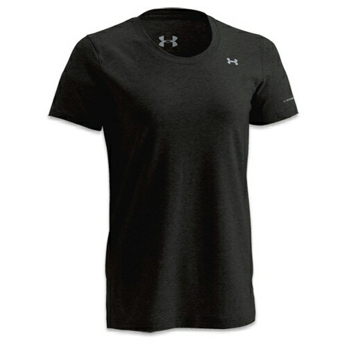 UNDER ARMOUR（アンダーアーマー） ヒートギア レディース 半袖Tシャツ UA チャージドコットンクルー ブラック WTR5064 BLK