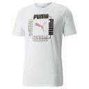 ● PUMA (プーマ) PUMA BOX Tシャツ メンズスポーツウェア 半袖機能Tシャツ メンズ プーマ ホワイト 84949402