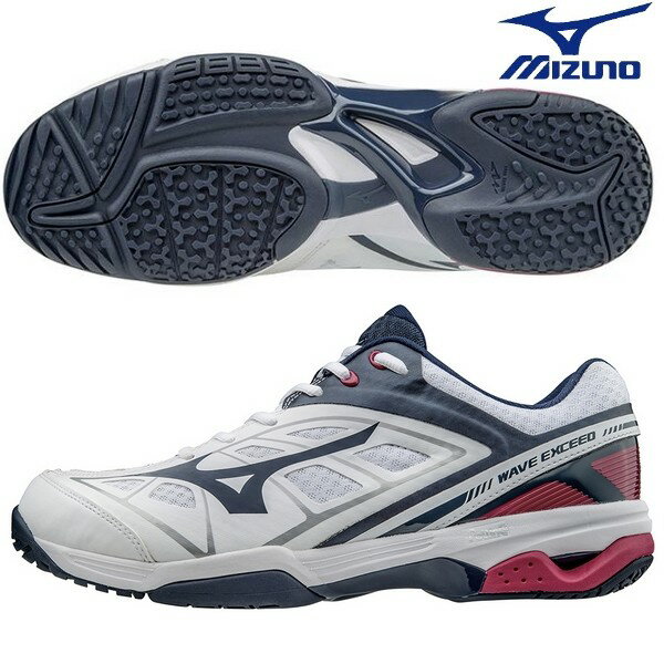 【キャッシュレス5%還元】 【MIZUNO-ミズノ】　ウエーブエクシード WIDE OC 砂入り人工芝・クレーコート用　【テニス/ソフトテニスシューズ】の画像