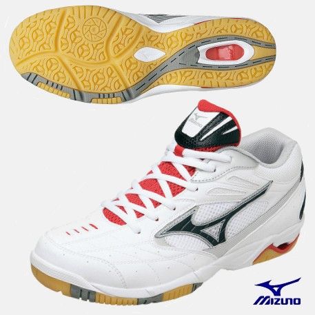 【激安SALE・33%OFF★】　ウェーブゲート　5　ホワイト×ブラック　【MIZUNO-ミズノ】　バドシューズ/バドミントンシューズミズノ ワイドモデルバドミントンシューズ！