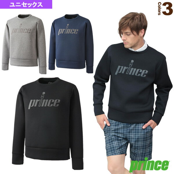 【テニス・バドミントン ウェア（メンズ/ユニ） プリンス】 スウェットクルーネックプルオーバー／ユニセックス（WU8512）テニスウェア男性用の画像
