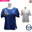 【テニス・バドミントン ウェア(レディース) セルジオタッキーニ】 ABSTRACT T-SHIRT/アブストラクト/メルボルン/Tシャツ/レディース(SGT-37927)