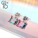 GUIO グイオ ピアスアクセサリー 韓国 小ぶり ガラス シルバー925 合金 華やか 可愛い 大人 レディース GLEABS0022RGギフト プレゼント 誕生日 お祝い