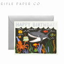 ライフルペーパー RIFLE PAPER CO. グリーティングカード greeting card シャーク バースデイ Shark Birthday誕生日カード メッセージカード カード 手紙 サメ ブランド デザイナーズ USA アメリカ 海外 GCB070ギフト プレゼント 誕生日 お祝い