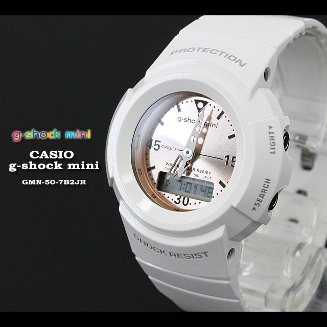 ★レビューを書いて送料無料★CASIO/G-SHOCK/gショック Gショック　G−ショック 【カシオ ジーショック】G-ショック ミニ g-shock mini 女性用 腕時計【ジーショックミニ】GMN-50-7B2JR/witet/pinkレディース