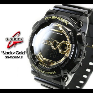★送料無料★CASIO/G-SHOCK/g-shockgショックGショックG−ショック【カシオジーショック】【Black×GoldSeries】ブラック×ゴールドシリーズ腕時計/GD-100GB-1JF/black×gold【smtb-TK】