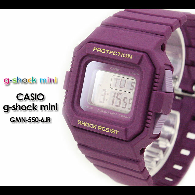 ★レビューを書いて送料無料★CASIO/G-SHOCK/Gショック G−ショック 【カシオ ジーショック】G-ショック ミニ g-shock mini 女性用 腕時計【ジーショックミニ】GMN-550-6JR/purpleレディース「あす楽対応」