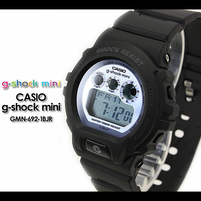 ★レビューを書いて送料無料★CASIO/G-SHOCK/gショック Gショック G−ショック 【カシオ ジーショック】G-ショック ミニ g-shock mini 女性用 腕時計【ジーショックミニ】GMN-692-1BJR/マットブラック×ライトブルーレディース