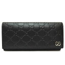 【30日は全品P3倍!最大8%OFFクーポン★1/16 0時〜31日23時59分まで】【新品・超お得】【新品・当店売れ筋】GUCCI グッチ GUCCI グッチ 481727_CRW1T_1000 シグネチャー レザー ロングウォレット 二つ折り長財布 ブラック (新品)