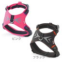 ペティオ ホールドハーネス ウェーブ M 中型犬 胴輪 ブラック・ピンク 犬用 BASIC PLUS (ベーシックプラス)