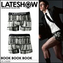 LATE SHOW(レイトショー)メンズアンダーウェアボクサーパンツBOOK BOOK BOOK