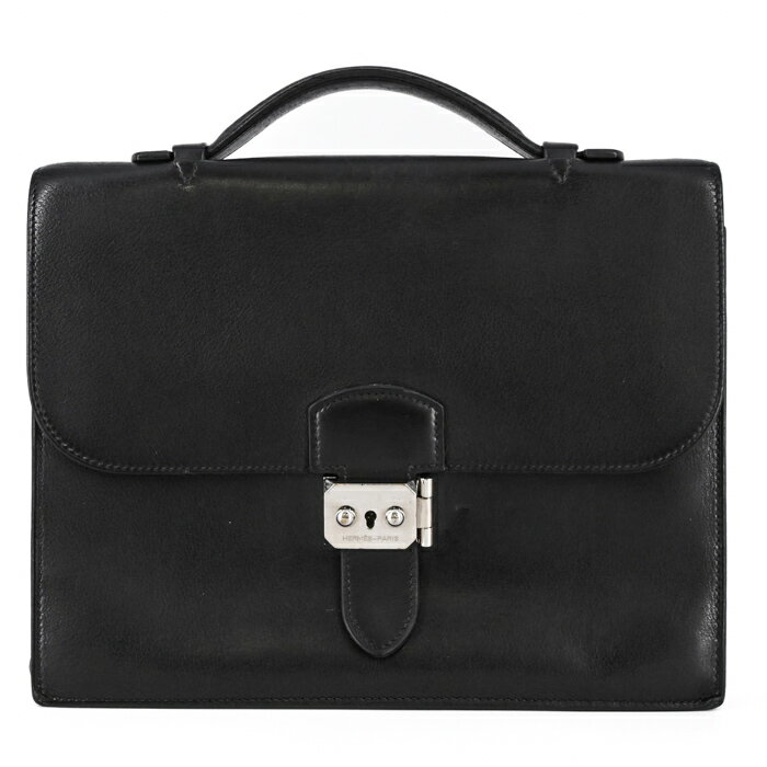 HERMES エルメス サックアデペッシュ 27 ビジネスバッグ ブリーフケース シェーブル 黒 ブラック #□L クロシェット欠品