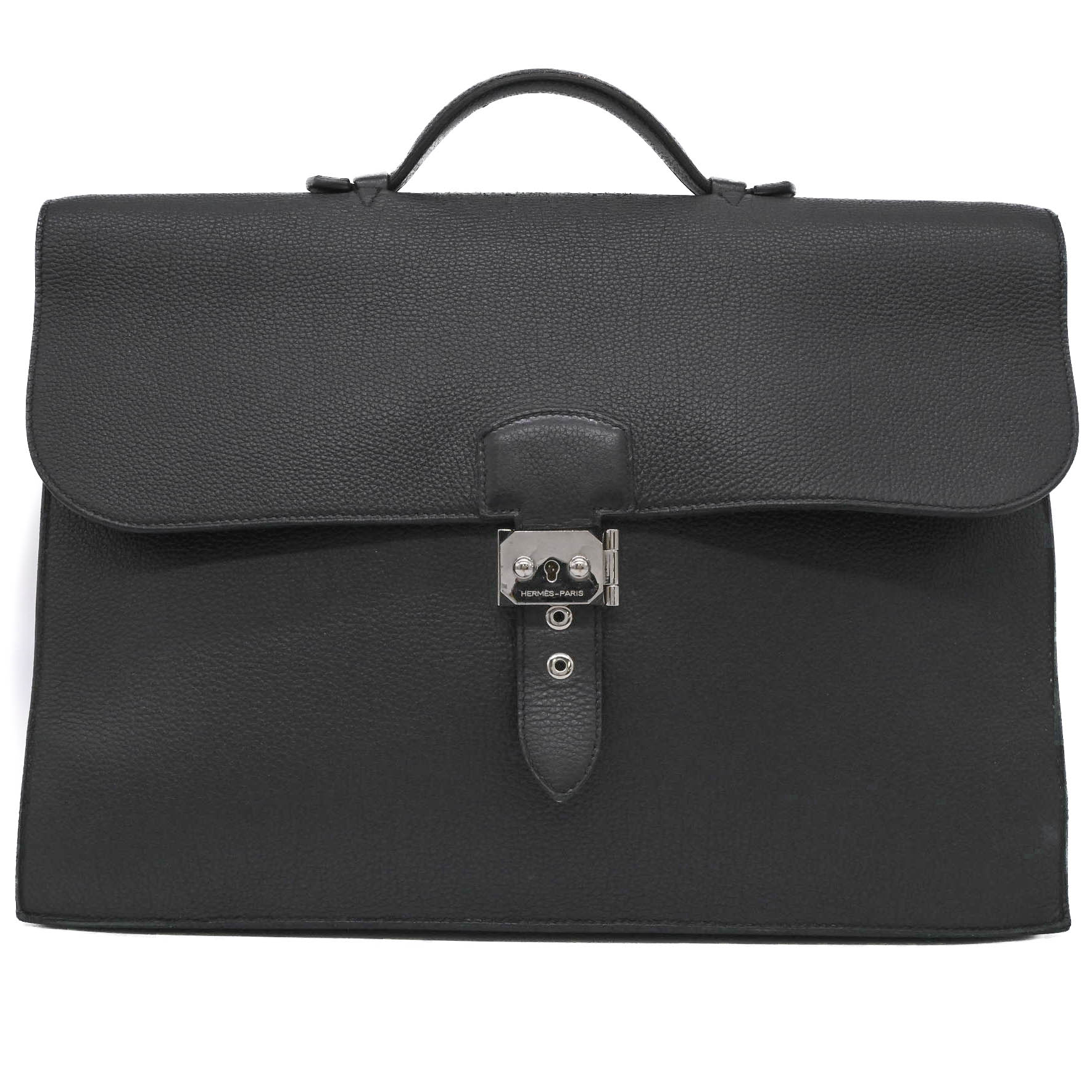 HERMES エルメス サックアデペッシュ 38 書類 トゴ ビジネスバッグ ブリーフケース ブラック ＃X