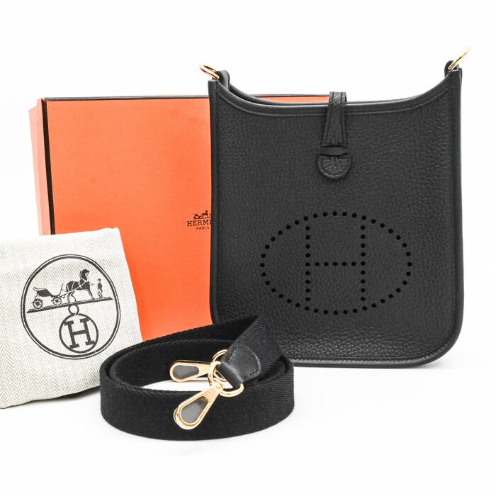 【美品】HERMES エルメス エブリン エヴリン TPM 16 ショルダーバッグ レザー トリヨンクレマンス ブラック ♯K