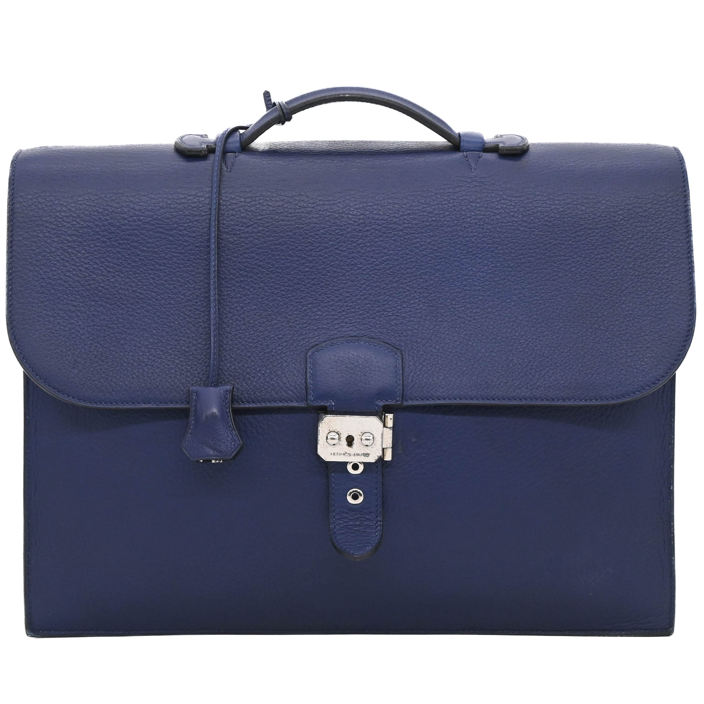 HERMES エルメス サックアデペッシュ 38 トリヨンクレマンス 書類 ビジネスバッグ ブリーフケース ネイビー #□B
