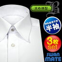 【SWAN MATE】お得な3枚セット形態安定加工・防汚加工・抗菌防臭・吸水速乾学生シャツ/スクールシャツ/白ワイシャツ(学生カッターシャツ/学生ワイシャツ/スクールYシャツ/スクールワイシャツ/中学生/高校生/B体/半袖) メンズ10P03Dec16