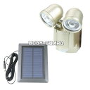 防雨 LEDセンサーライト ●2灯 ソーラー発電式