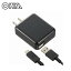 □生活関連グッズ □OHM AC充電器+USB Type-Cケーブル 1.5m 黒 MAV-AUC1530-K