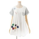 レディース(トップス)春夏 関連 カーゴさんの夏まつりTシャツ オフ×杢グレー 193327-01