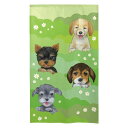 のれん 4匹の犬緑と花 約85cm×約150cm (91200)お得 な全国一律 送料無料 日用品 便利 ユニーク